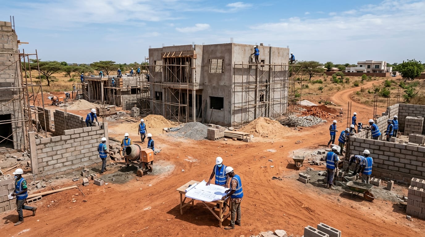 Chantier de construction de villas